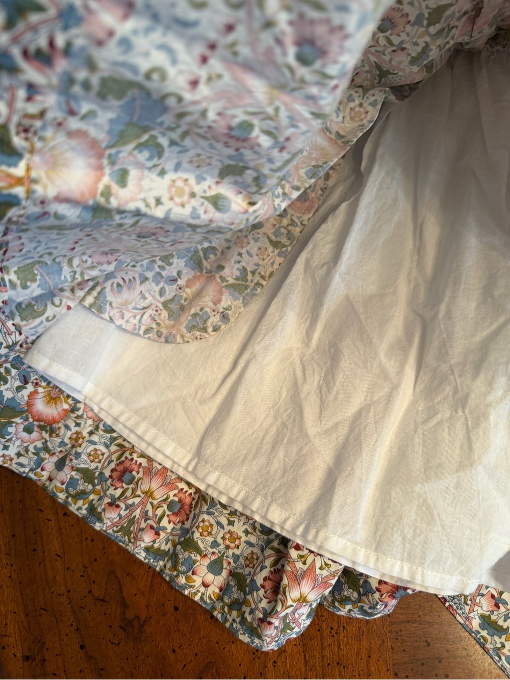 💓💚BURU Floral Smocked Waist Cotton Skirt Women’s Medium Cottagecore Lined💚💓 - Picture 4 of 10